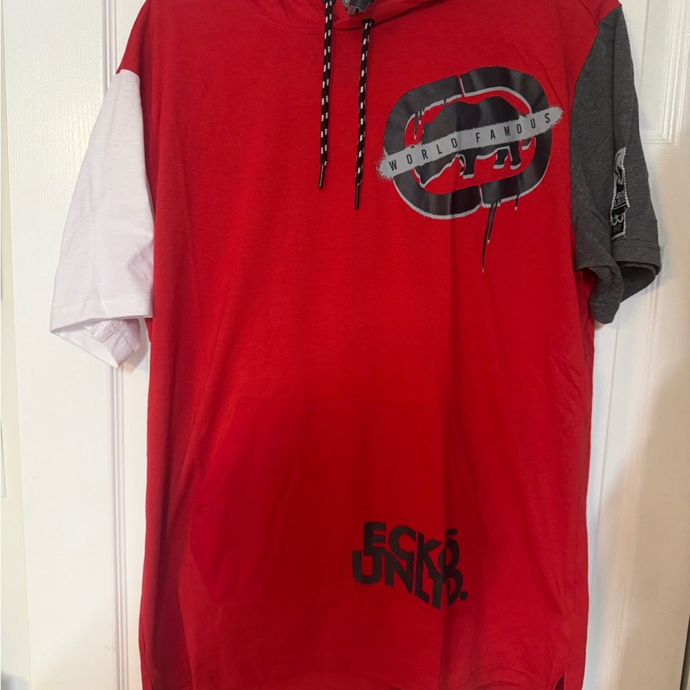 Men’s Ecko Unltd Hooded Short Sleeve Shirt Size XL New With Tag